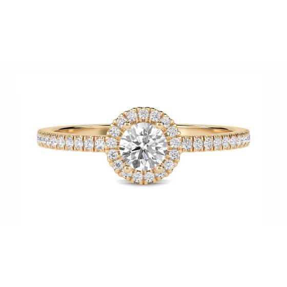 Petite Round Diamond Halo Ring