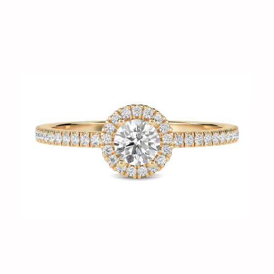 Petite Round Diamond Halo Ring