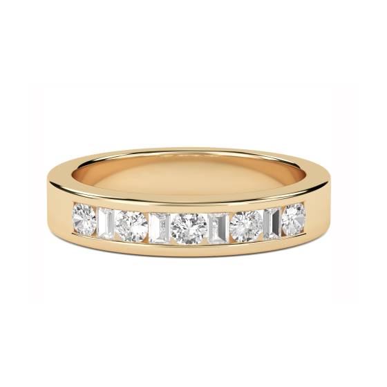 3.5mm Round/Baguette Diamond Eternity Ring