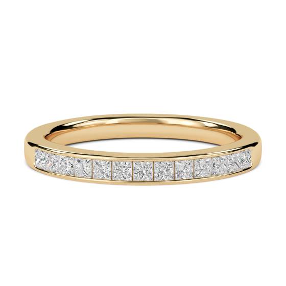 0.25ct VS/F-G Princess Cut Half Eternity Ring