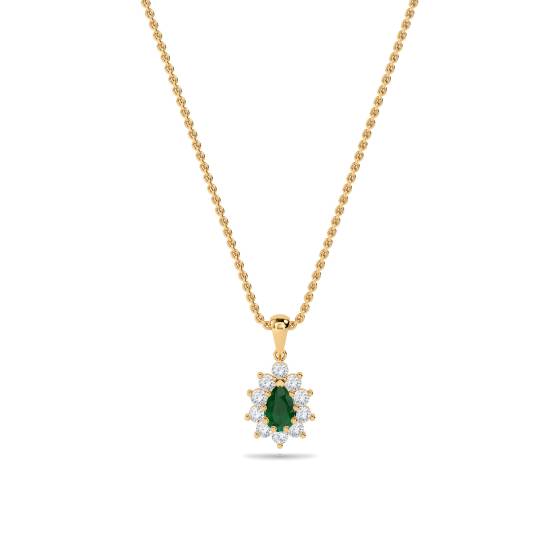 Emerald and Diamond Pendant