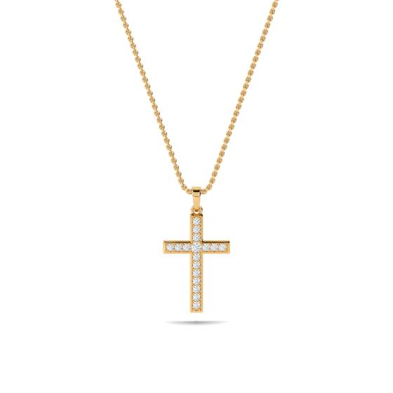 0.50ct Classic Round Diamond Cross Pendant