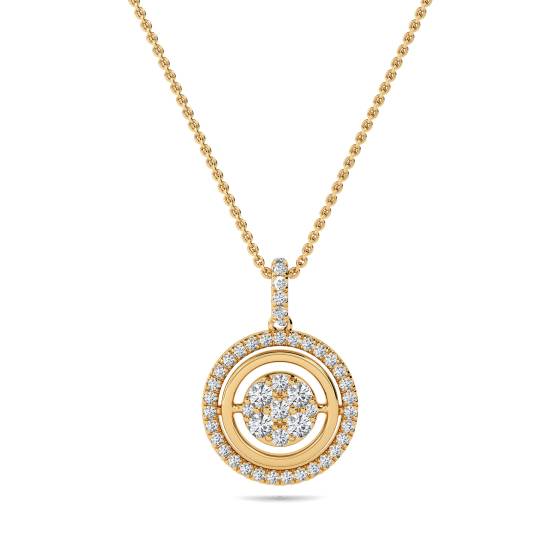 Movable Round Diamond Designer Pendant