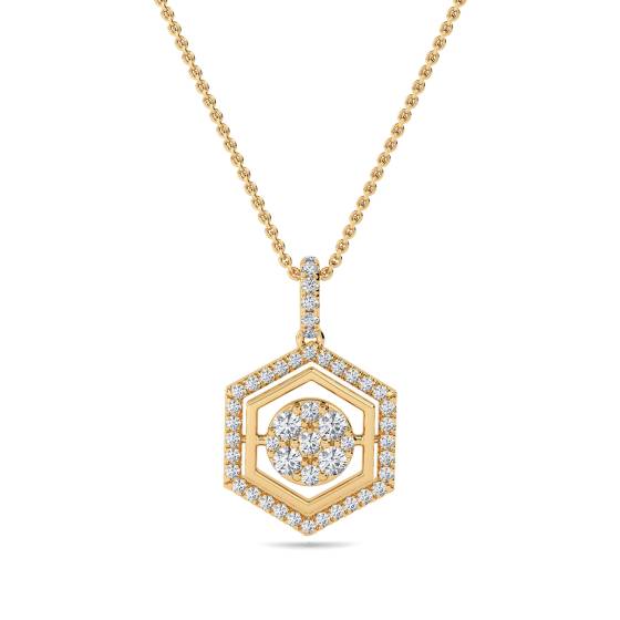 Movable Round Diamond Designer Pendant