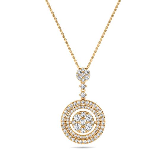 Movable Round Diamond Designer Pendant
