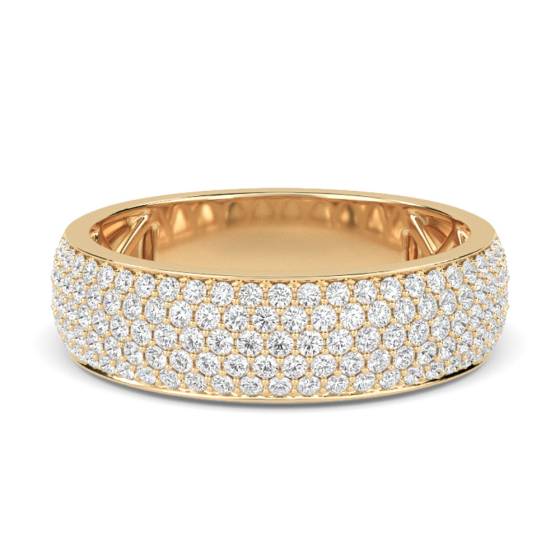 1.00ct Elegant Round Diamond Multi Row Dress Ring