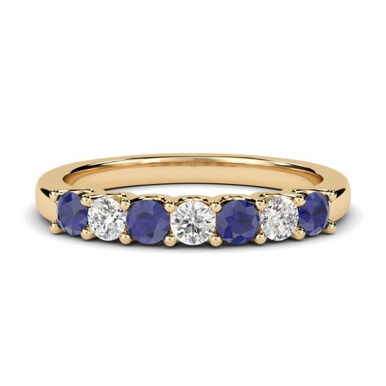 0.50ct Blue Sapphire and Diamond Eternity Ring