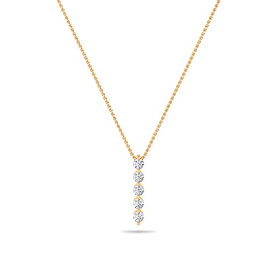 Round Diamond 5 Stone Pendant