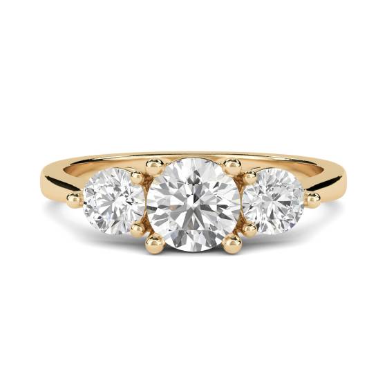 Classic Round Diamond Trilogy Ring