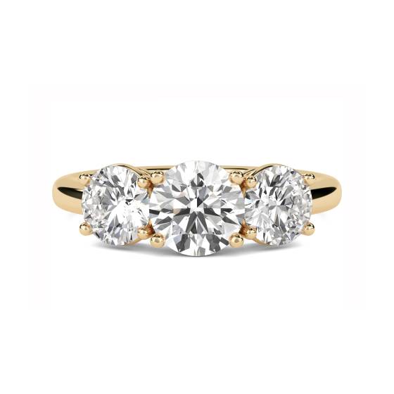 Traditional Round Diamond Trilogy Ring
