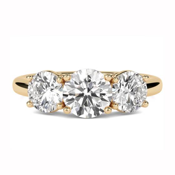 Traditional Round Diamond Trilogy Ring
