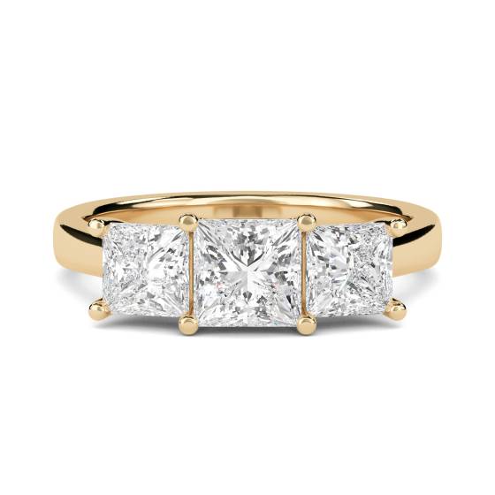 Traditional Princess Diamond Trilogy Ring