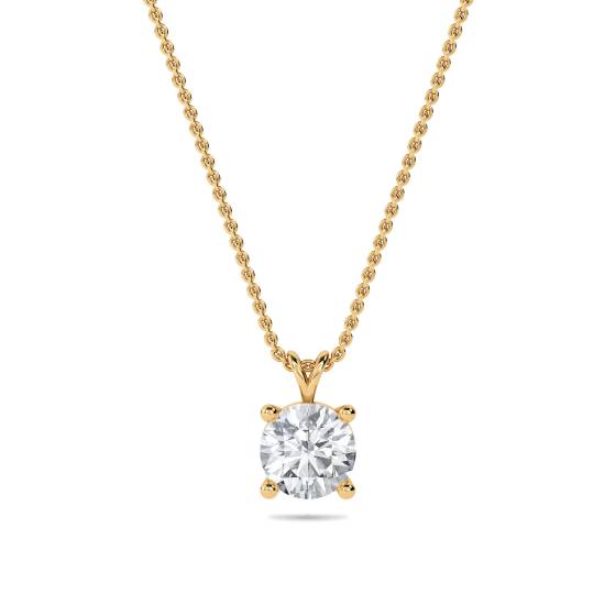 Classic Round Diamond Solitaire Pendant