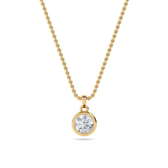 Classic Round Diamond Solitaire Pendant