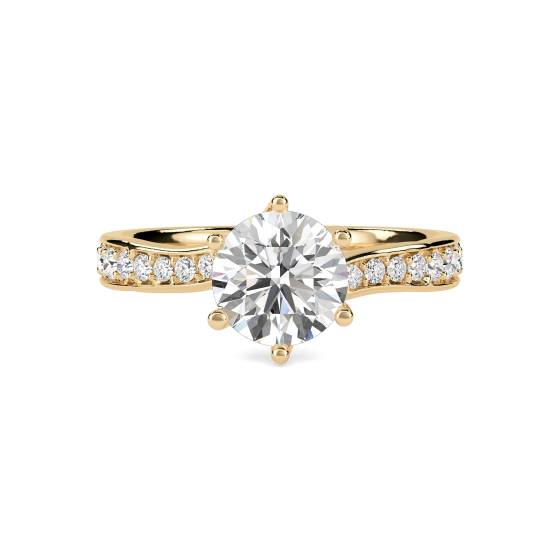 Shoulder Set Diamond Engagement Ring
