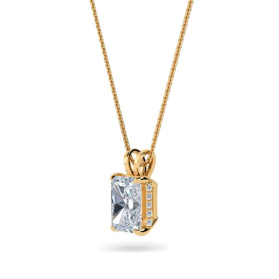 Radiant Diamond Halo Pendant