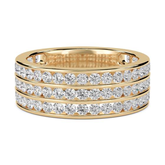 Triple Row Round Diamond Eternity Ring