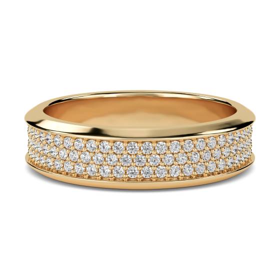 Three Row Round Diamond Full Eternity Ring