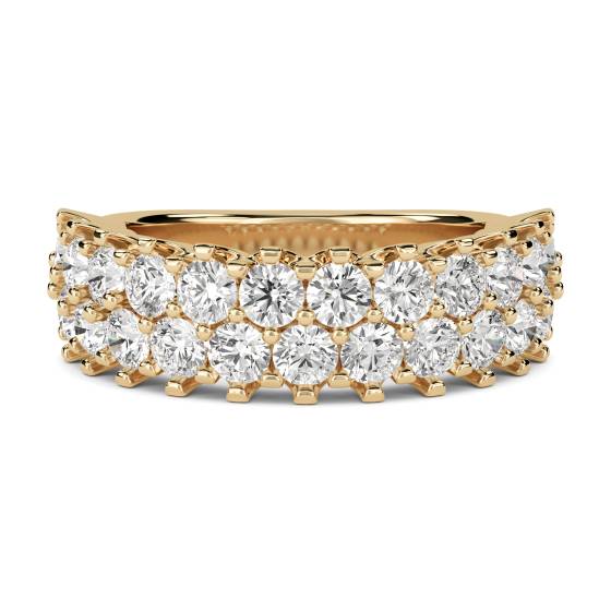 Two Row Round Diamond Eternity Ring