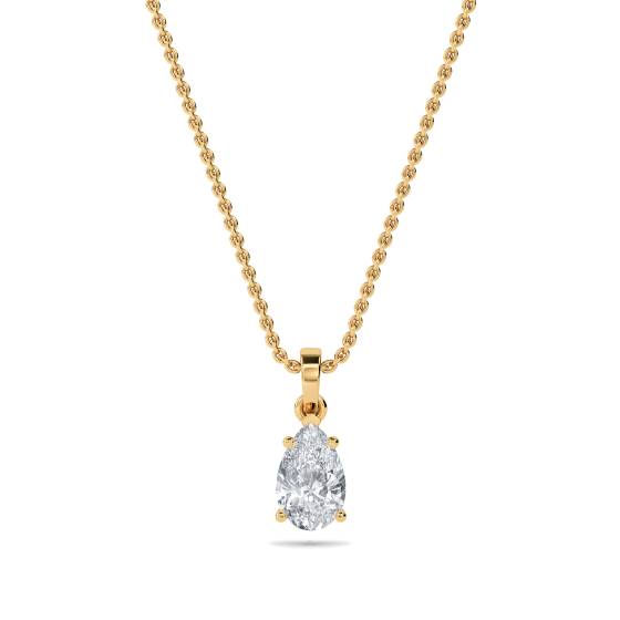 Pear Diamond Solitaire Pendant