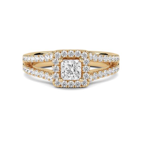 Diamond Shoulder Set Ring With Matching Band