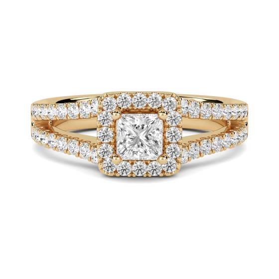 Diamond Shoulder Set Ring With Matching Band
