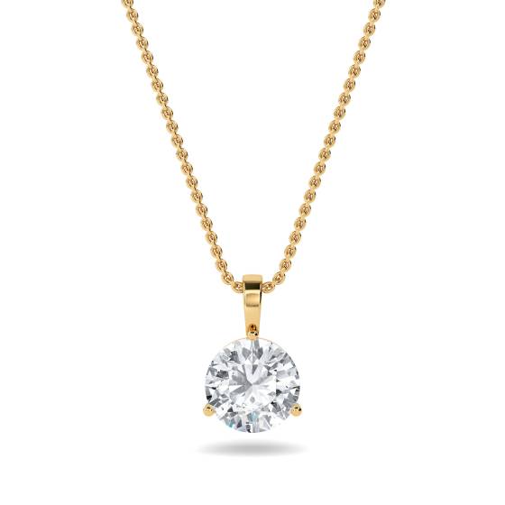 Elegant Round Diamond Soitaire Pendant