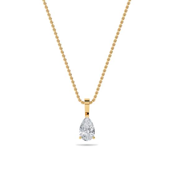 Pear Diamond Solitaire Pendant