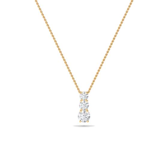 Graduated Round Diamond Trilogy Pendant