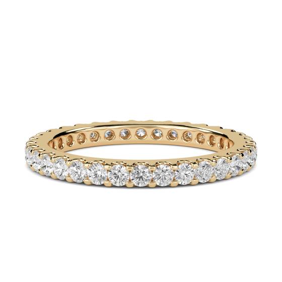 0.75ct VS/E-F Round Natural Diamond Eternity Ring