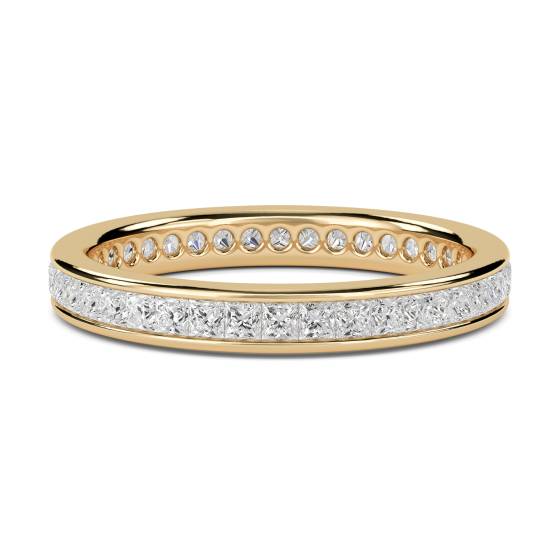3mm Elegant Princess Diamond Full Eternity Ring