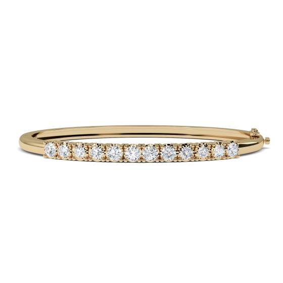 Elegant Round Diamond Set Bangle