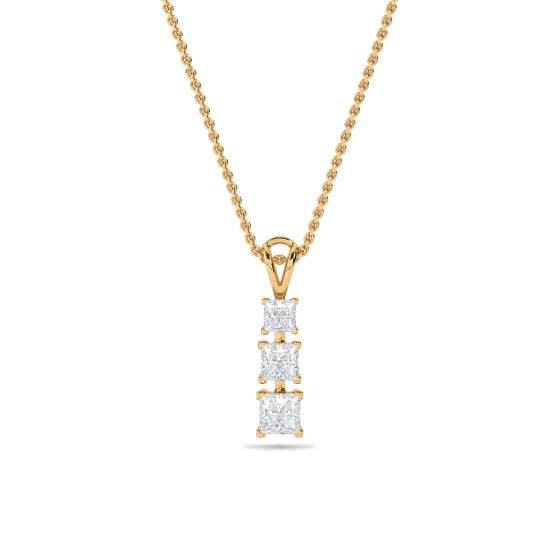 Modern Princess Diamond Trilogy Pendant
