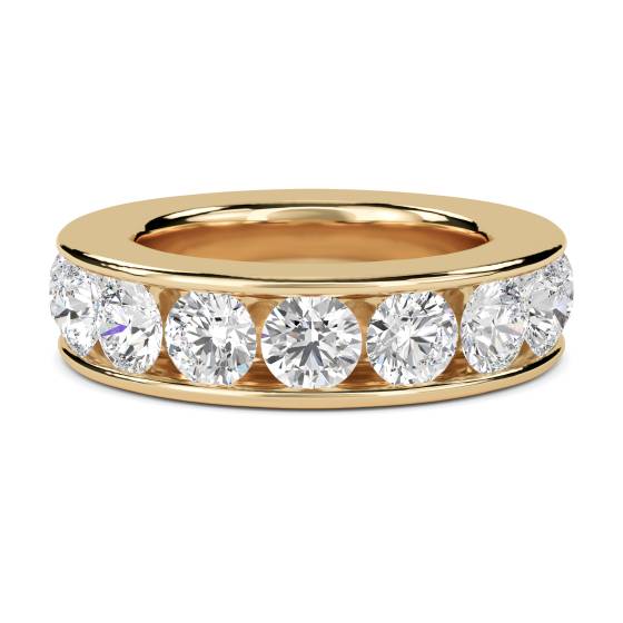 Channel Set Round Eternity Diamond Ring