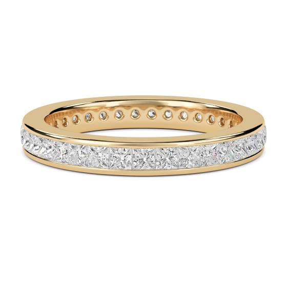 Channel Set Princess Eternity Diamond Ring