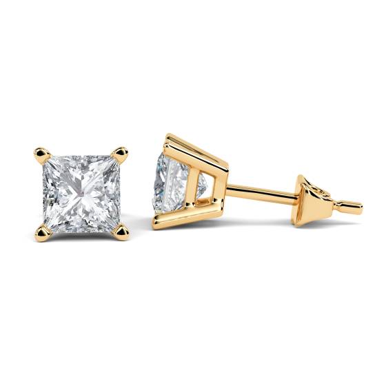 Lucida Princess Cut Diamond Earrings