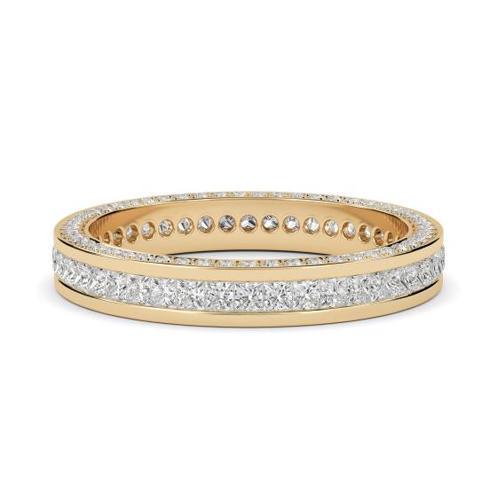 1.25ct, 3 Sided Princess Diamond Full Eternity Ring