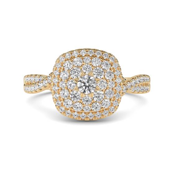 Round Diamond Cluster Ring