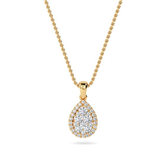 Round Diamond Cluster Pendant