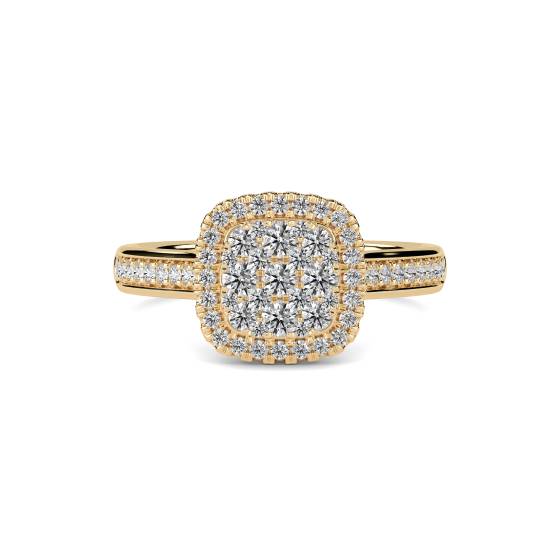 0.50ct Elegant Round Diamond Cluster Ring