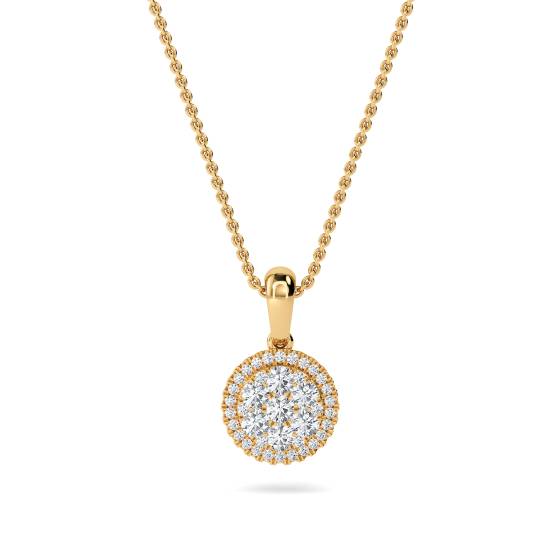 Round Diamond Cluster Pendant