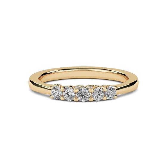 Round Diamond 5 Stone Ring