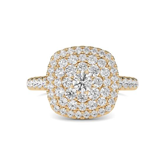 Round Diamond Cluster Ring