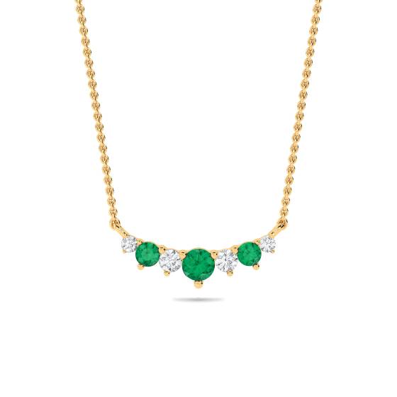0.35ct Emerald Tiara Necklace