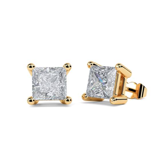 1.02ct VS/E-F Princess Stud Earrings