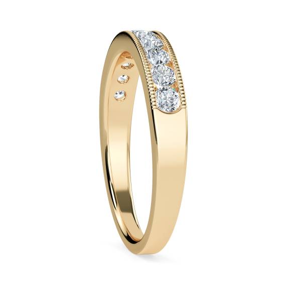 3.5mm Milgrain Round Diamond Eternity Ring
