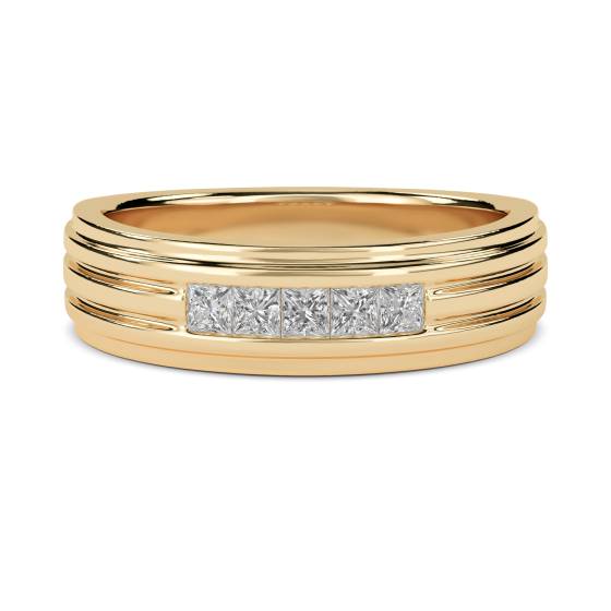 6mm Mens Princess Diamond Ring