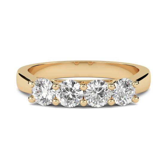 Four Stone Round Diamond Half Eternity Ring