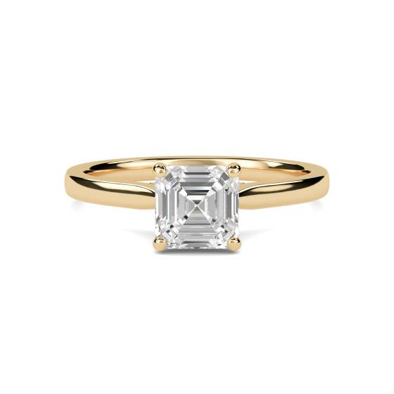 Asscher Diamond Engagement Ring