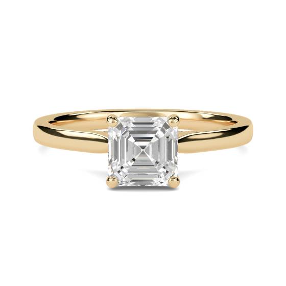 Asscher Diamond Engagement Ring